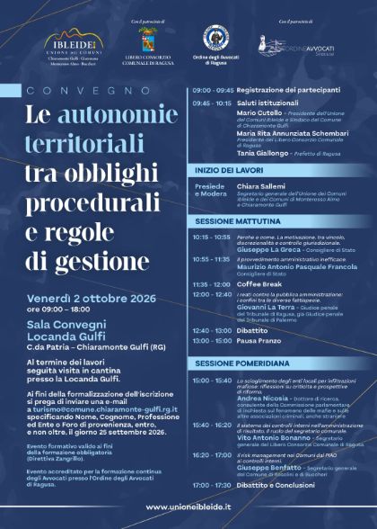 Le Autonomie Territoriali tra obblighi procedurali e regole di gestione