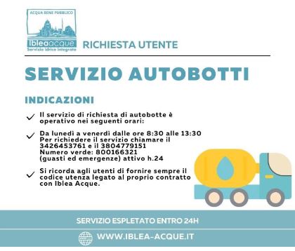 Servizio Autobotti Servizio Autobotti